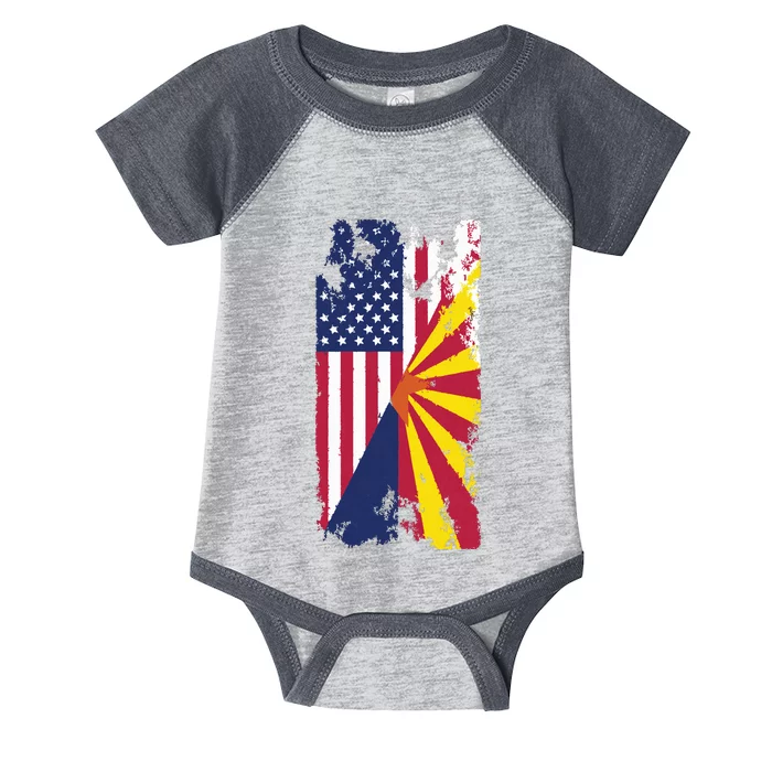 Usa Arizona Flags United States Of America Arizonans Infant Baby Jersey Bodysuit