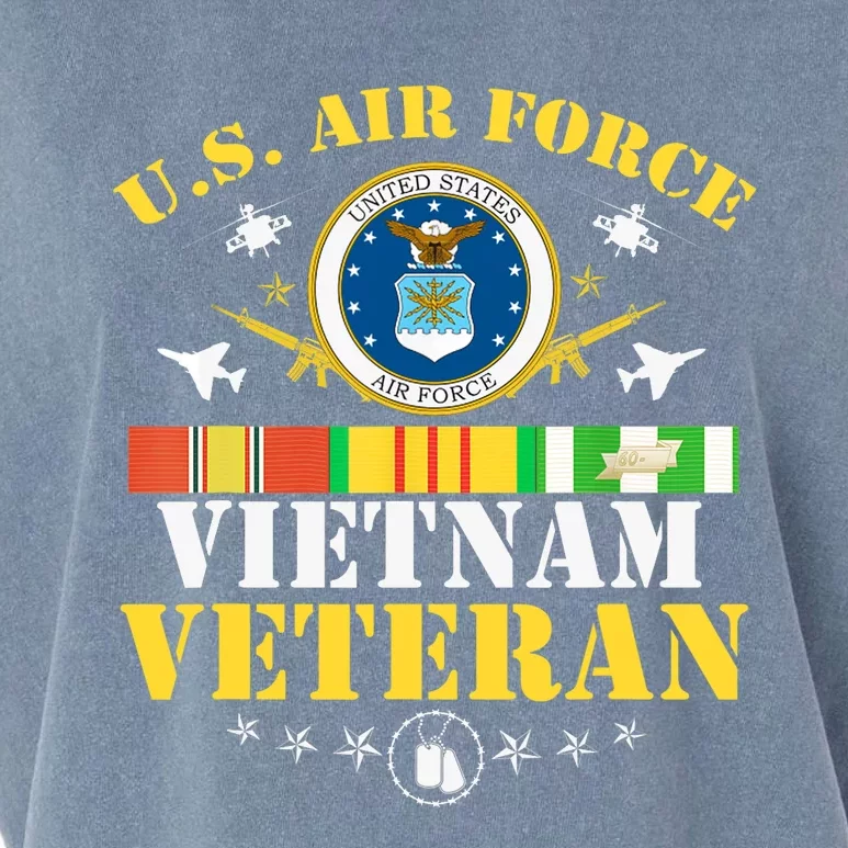 US Air Force Vietnam Veteran USA Flag Vietnam Vet Flag Garment-Dyed Women's Muscle Tee