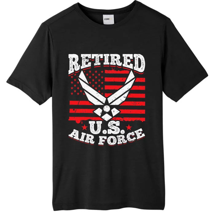 US Air Force Veteran retired U.S Air Force ChromaSoft Performance T-Shirt