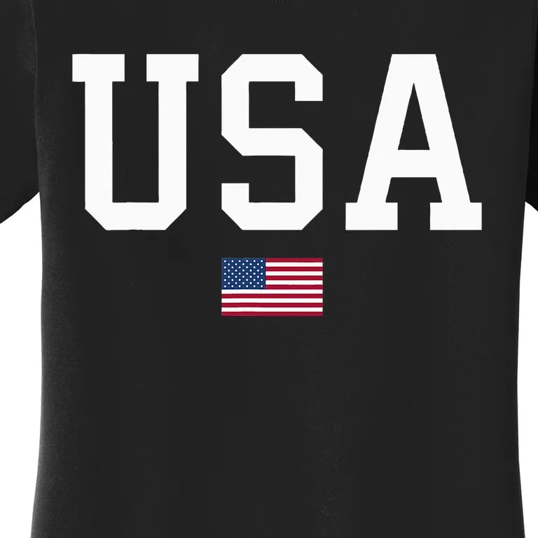 Usa American Flag Patriotic Women's T-Shirt