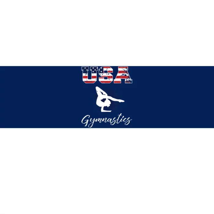 USA American Flag Gymnastics Tee Gymnast 4th Of July Bumper Sticker