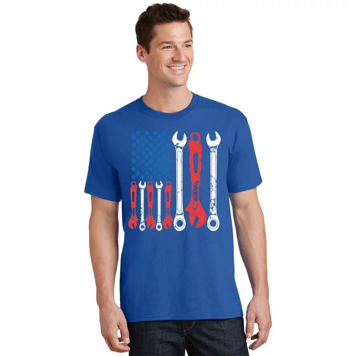 Usa American Flag Mechanic Gift T-Shirt