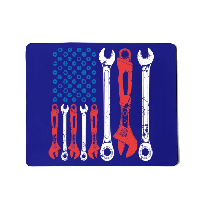 Usa American Flag Mechanic Gift Mousepad