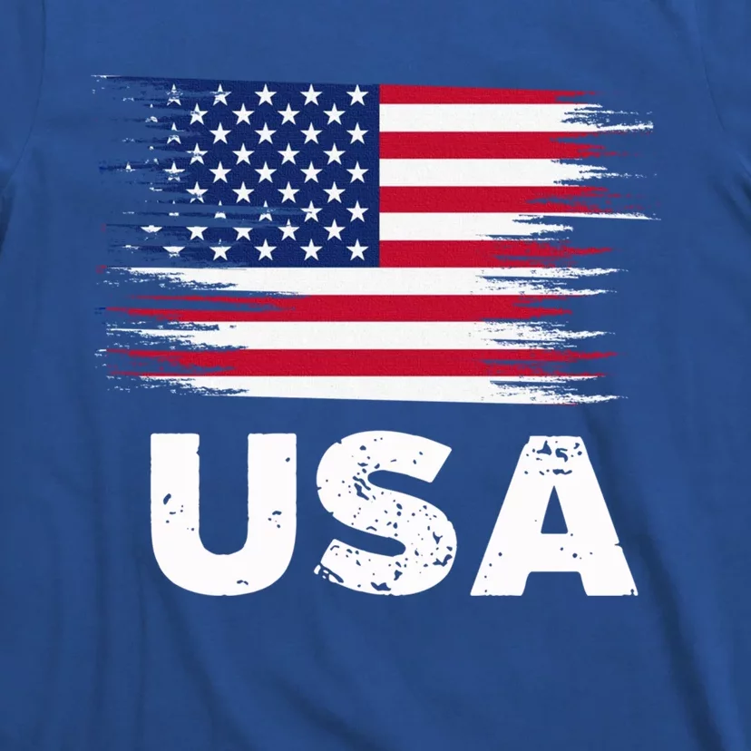 Usa American Flag Gift Sports Soccer Football Gift T-Shirt