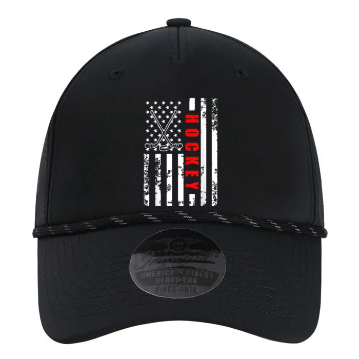 US American Flag Hockey Patriotic For Men Women Hockey Performance The Dyno Cap