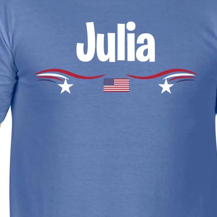 Usa American Flag Birthday Name Julia Gift Comfort Colors T-Shirt