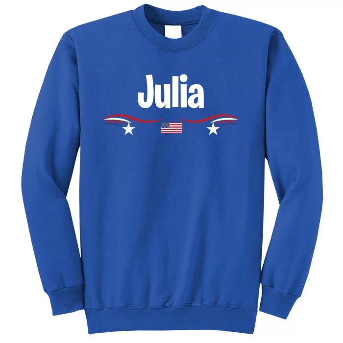 Usa American Flag Birthday Name Julia Gift Tall Sweatshirt