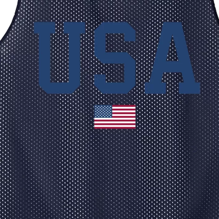 Usa American Flag Patriotic 4th Of July Mesh Reversible Basketball Jersey Tank