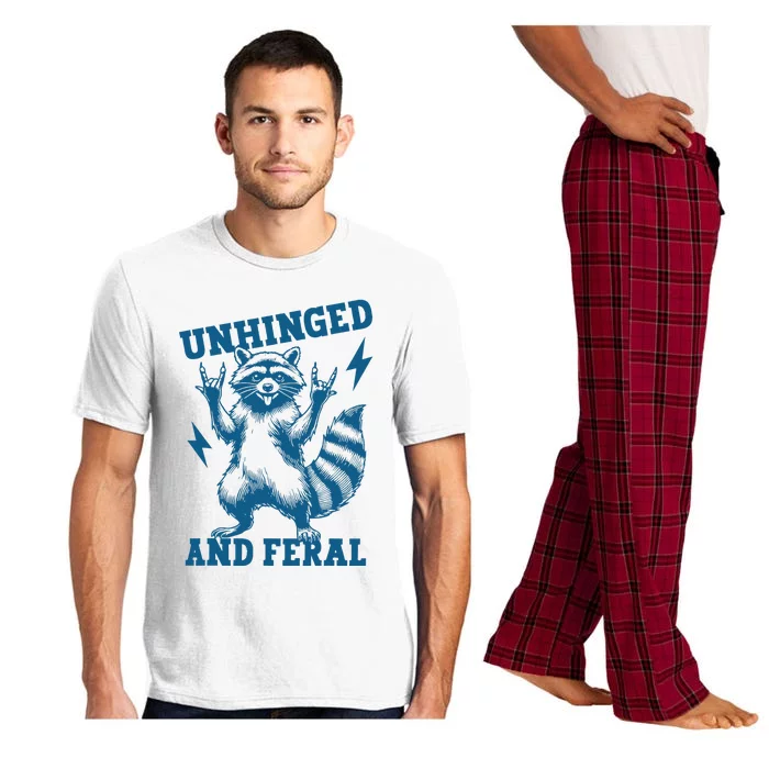 Unhinged And Feral Raccoon Cute Feral Girl Racoon Lover Pajama Set