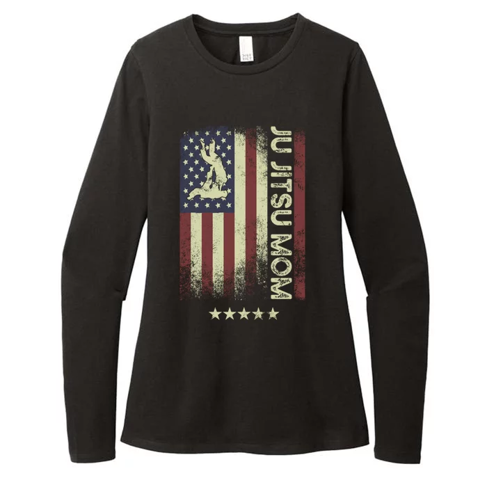 Usa American Flag Jiu Jitsu Mom Great Gift Womens CVC Long Sleeve Shirt