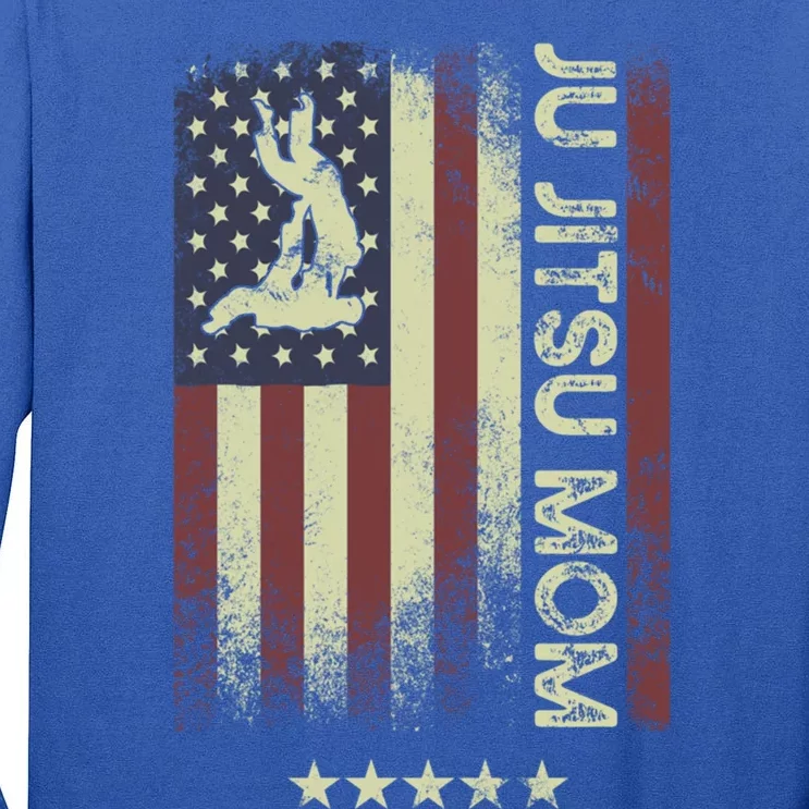 Usa American Flag Jiu Jitsu Mom Great Gift Tall Long Sleeve T-Shirt