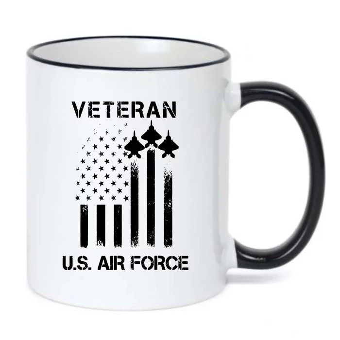 U.S. Air Force Stars Air Force Veteran Black Color Changing Mug