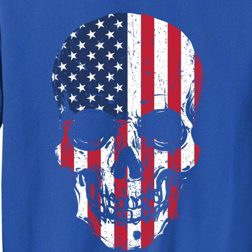 Usa American Flag Skull Head 4th Of July Patriotic Cute Gift Sweatshirt