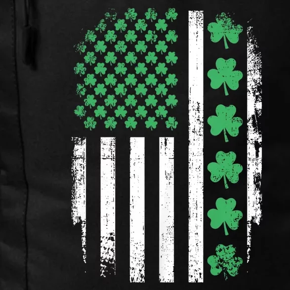 Us American Flag With Shamrocks For St Patricks Day Daily Commute Backpack