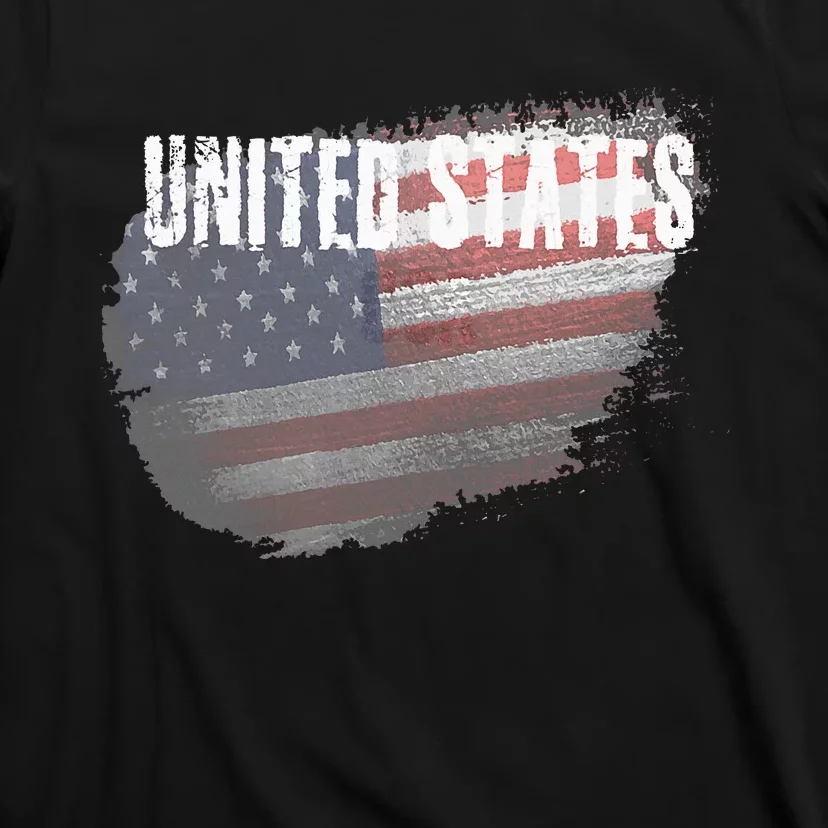 Usa American Flag Grunge T-Shirt