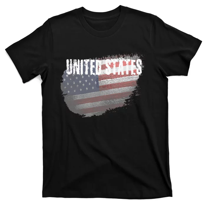 Usa American Flag Grunge T-Shirt