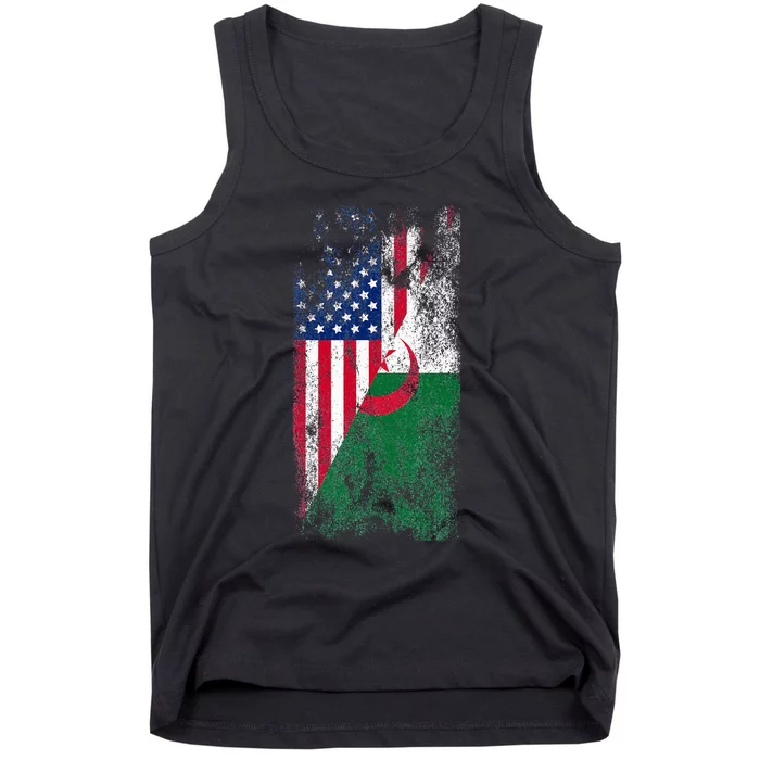 USA Algeria Flags United States of America Algerian Tank Top