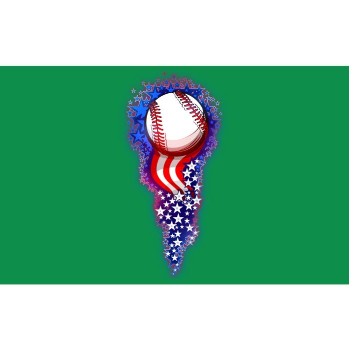 USA American Flag Baseball Star Comet Bumper Sticker