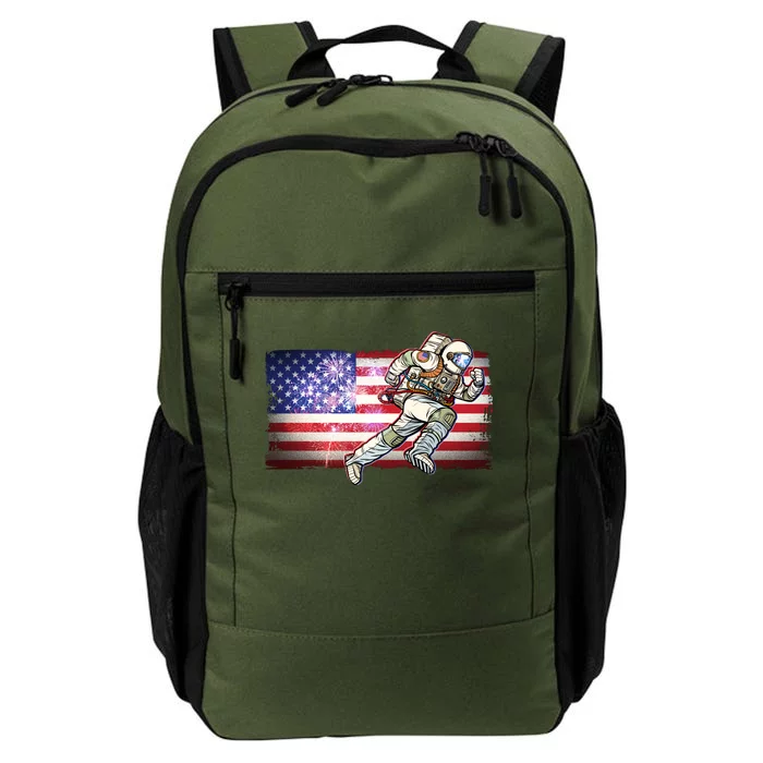 USA American Flag 4th Of July Fireworks Astronaut Daily Commute Backpack