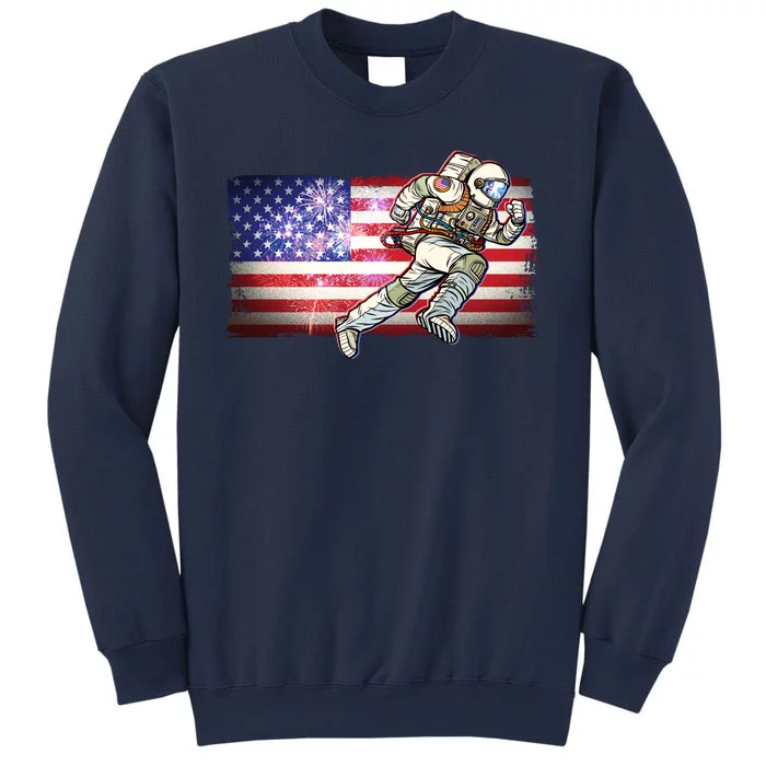 USA American Flag 4th Of July Fireworks Astronaut Sweatshirt