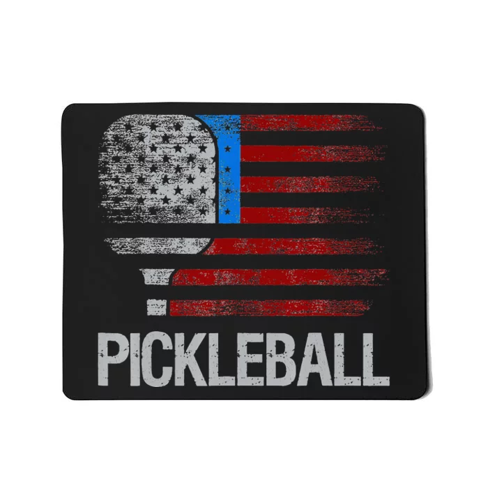 US American Flag Pickleball Player Paddleball Lover Mousepad