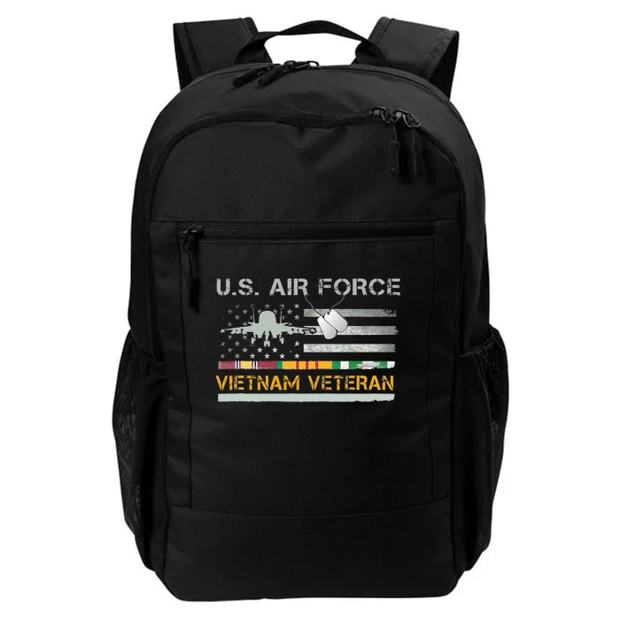 US Air Force Vietnam Veteran USAF Veteran USA Flag Gift Daily Commute Backpack