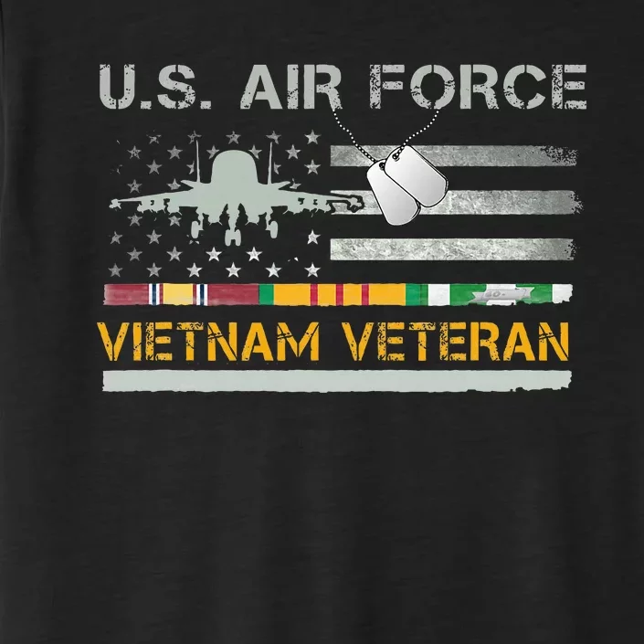 US Air Force Vietnam Veteran USAF Veteran USA Flag Gift ChromaSoft Performance T-Shirt