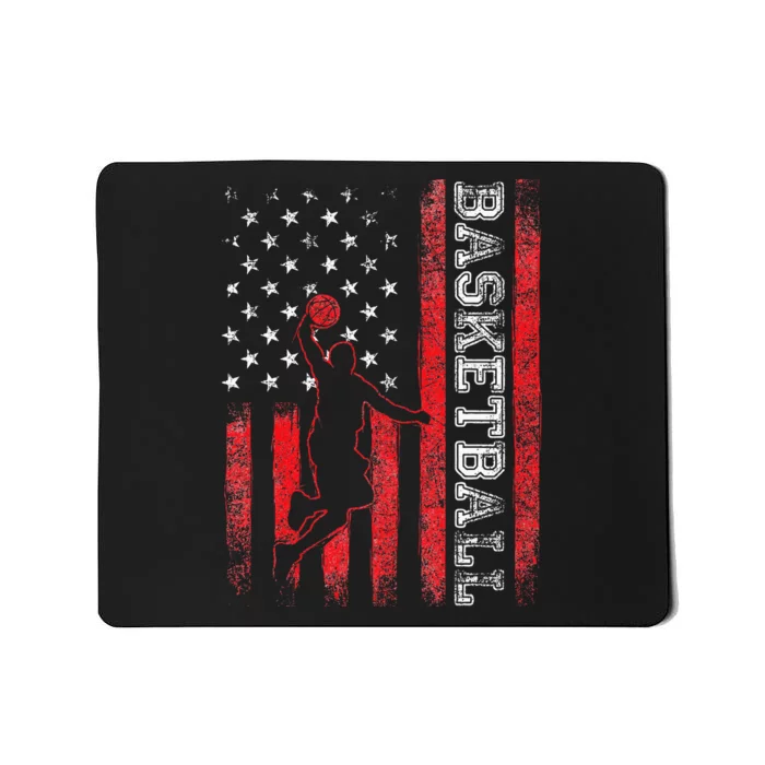 USA American Flag Sports Lover Basketball Mousepad