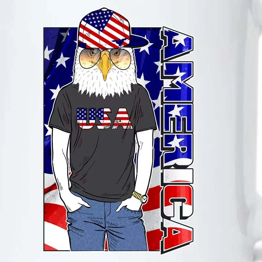 USA America Flag Hip Hop Eagle Black Color Changing Mug