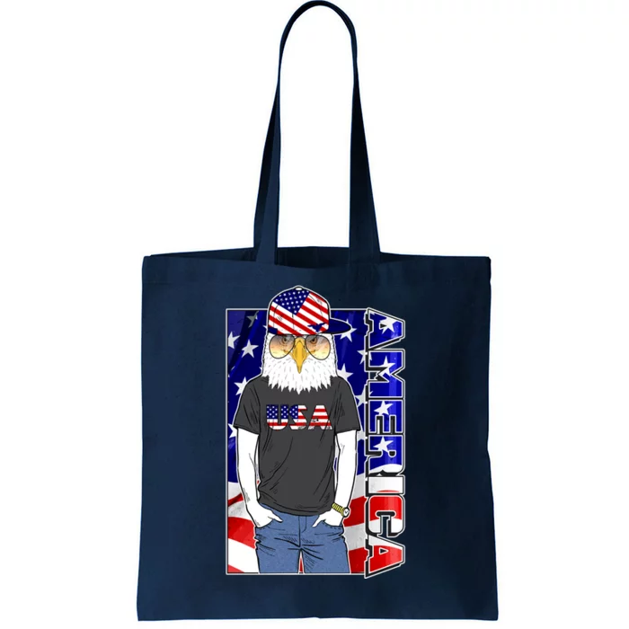 USA America Flag Hip Hop Eagle Tote Bag