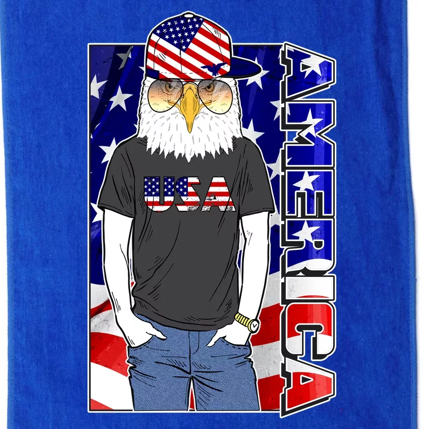 USA America Flag Hip Hop Eagle Platinum Collection Golf Towel