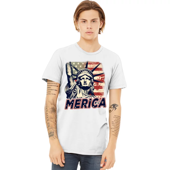 Usa American Flag Patriotic 4th Of July Premium T-Shirt