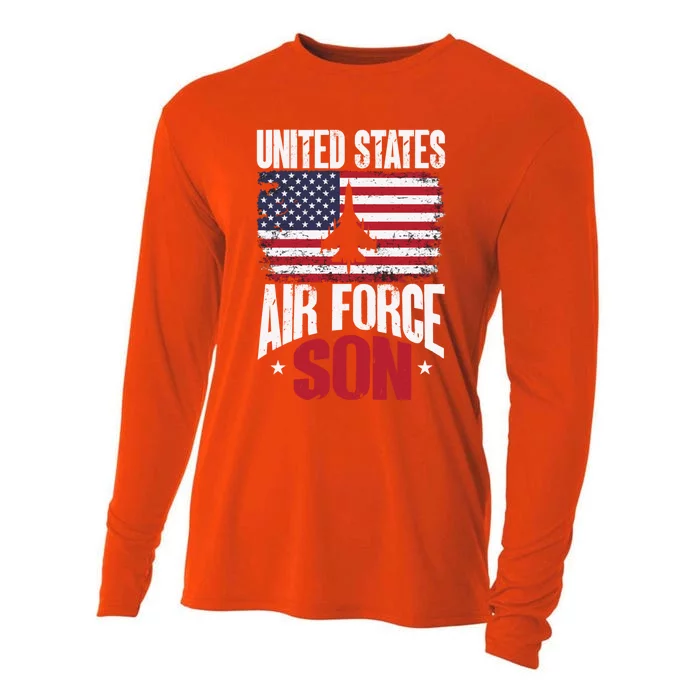 Us Air Force Veteran United Sates Air Force Son Cool Gift Cooling Performance Long Sleeve Crew