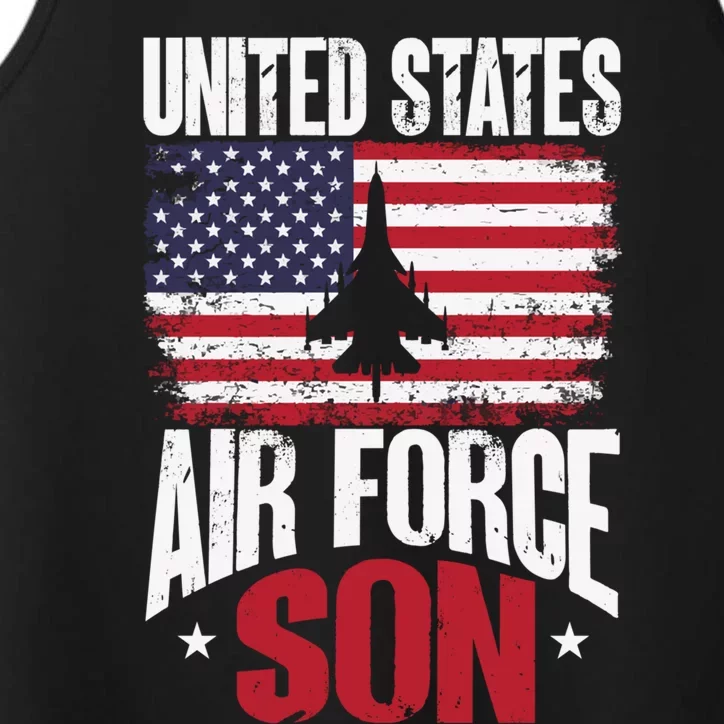 Us Air Force Veteran United Sates Air Force Son Cool Gift Performance Tank