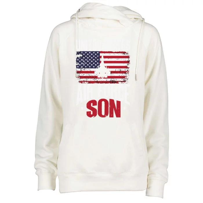 Us Air Force Veteran United Sates Air Force Son Cool Gift Womens Funnel Neck Pullover Hood