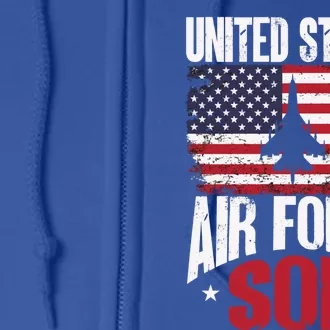 Us Air Force Veteran United Sates Air Force Son Cool Gift Full Zip Hoodie