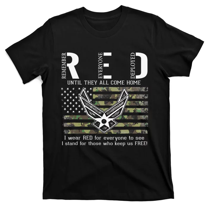 US Air Force Support RED Friday Remember Everyone Deployed T-Shirt