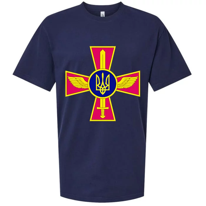 Ukrainian A.I.R Force Emblem Ukraine Armed Forces Uaf Sueded Cloud Jersey T-Shirt