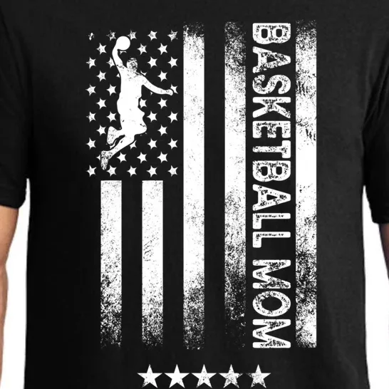 Usa American Flag Gift Basketball Mom Cute Gift Pajama Set