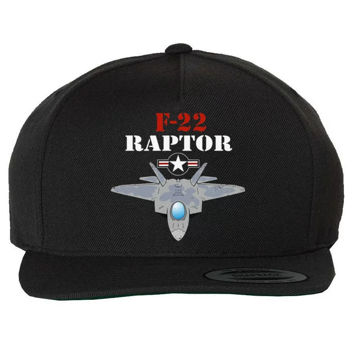 US Air Force Military Aviation F22 Raptor Proud Air Force Wool Snapback Cap