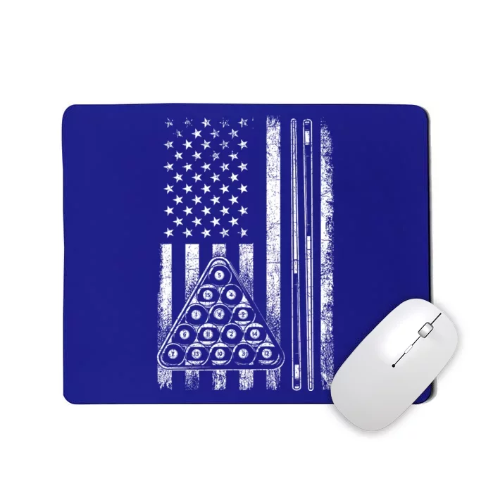 Usa American Flag Pool Player Sports Lover Billiard Game Gift Ideas For Fan Mousepad