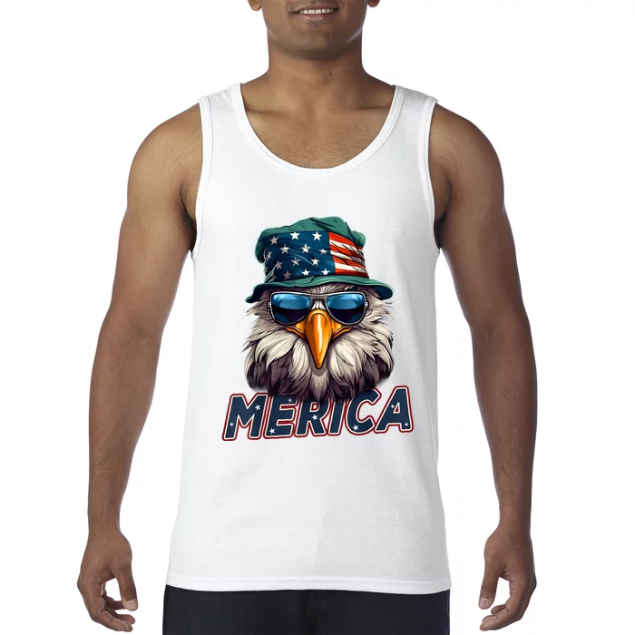 Usa American Flag Patriotic Eagle 4th Of July Tank Top