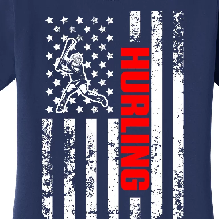 US American Flag Sports Patriotic Hurling Women's T-Shirt