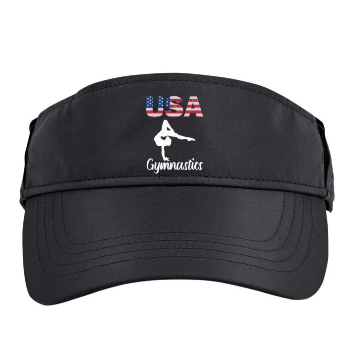 Usa American Flag Gymnastics Gymnast Adult Drive Performance Visor