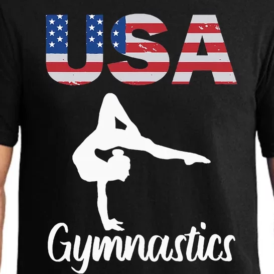 Usa American Flag Gymnastics Gymnast Pajama Set