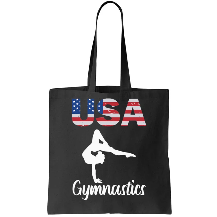 Usa American Flag Gymnastics Gymnast Tote Bag