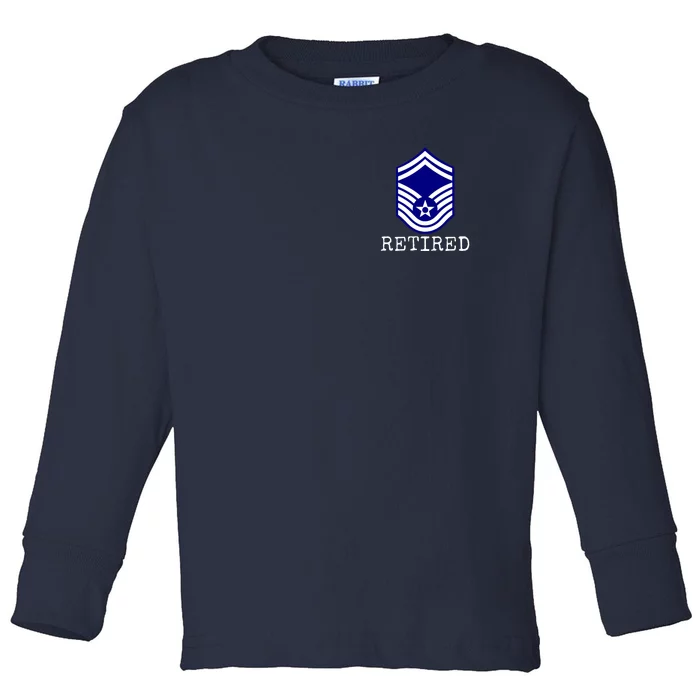 Us Air Force Retired E8 Senior Master Sergeant Toddler Long Sleeve Shirt