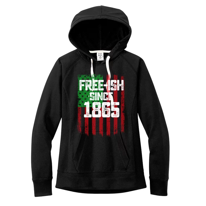 Usa American Flag Juneteenth June 19 1865 Black History Blm Gift Women's Fleece Hoodie