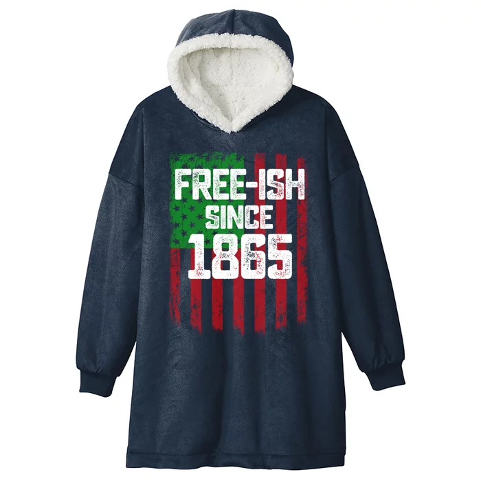 Usa American Flag Juneteenth June 19 1865 Black History Blm Gift Hooded Wearable Blanket