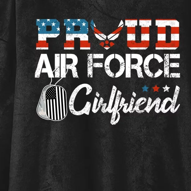 US Air Force Proud Girlfriend Proud Air Force Girlfriend Hooded Wearable Blanket